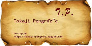 Tokaji Pongrác névjegykártya